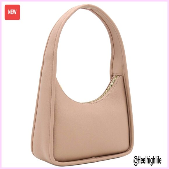 Handbags - Small Curved Shoulder Bag Minimalist Underarm Crescent Handbag